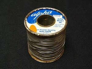 ♪♪Alpha Solder 63/37 フラックス入り 切売り1m、アルファ ビンテージ・ソルダー ハンダ♪♪