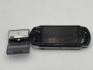 【ジャンク品】動作未確認　SONY　PSP-3000　ジェット・ブラック　バッテリー付き　PSPワンセグチューナー　PSP-S310　GA1A-S60-11HAG198