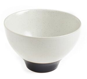 Crate & Barrel　クレイト＆バレル　ブラック　黒　2tone　2色使い　ボウル　カフェボウル　サラダボウル　丼　17ｃｍ