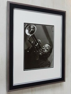 ロイ・エルドリッジ/アートピクチャー額装/1958 Paris/Roy Eldridge/Jazz/Framed Jazz Trumpet great/レトロビンテージ/インテリア/額付き