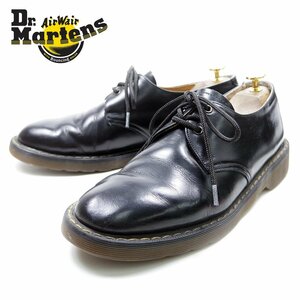 イングランド製　ホワイト社　90s UK8　Dr.Martens　ドクターマーチン　3ホール　レザーシューズ　マーチン　ブラック　黒　英国製/U7423