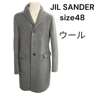 美品　ジルサンダー JIL SANDER　美形　ウール　チェスター　コート　48 M メンズ　S4L429