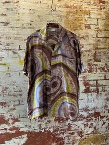 60s McIneny HAWAIIAN SHIRT ALOHA SHIRT ヴィンテージ ハワイアンシャツ アロハシャツ オープンカラーシャツ 総柄シャツ 50s 送料無料