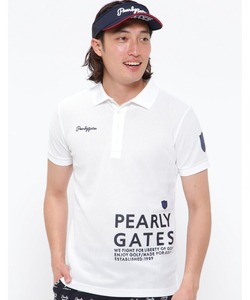 PEARLY GATES / パーリーゲイツ / ハニカムリバー ストレッチ 半袖ポロシャツ 日本製 / Size 5 / 1回着用 美品 / PG166