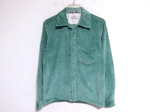 z12099:Acne Studios(アクネステュディオス)19AW DENVER NEW CORD SHIRT コーデュロイシャツジャケット/1152-343-0170/薄緑/46