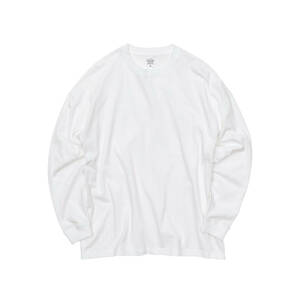 5509-01 5.6オンス ビッグシルエット ロングスリーブ Tシャツ ユナイテッドアスレ（United Athle）ホワイト Lサイズ 送料無料 新品