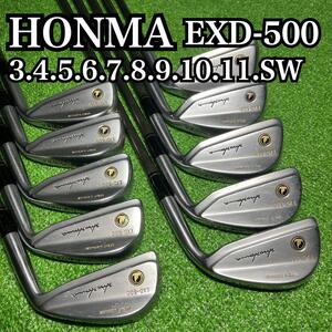 D7 HONMA ホンマ EXD-500 アイアン 3.4.5.6.7.8.9.10.11.SW マッスルバック 10本 右利き　匿名配送　送料無料