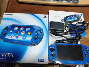 ●レア PS Vita PSVita Wi-Fiモデル PCH-1000ZA04 サファイア・ブルー 本体 サファイア ブルー 2●