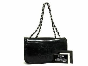 1円 CHANEL シャネル ココマーク レザー ショルダーバッグ 肩掛けかばん レディース ブラック系 BF7971