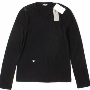 03AW【タグ付・新品】Dior HOMME BEE刺繍ニット sizeS ブラック 3HH7050220 ディオールオム セーター