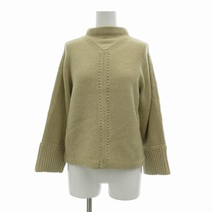 ニナリッチ NINA RICCI プルオーバーニット セーター 長袖 カシミヤ混 ボトルネック 40 M ベージュ /JS レディース