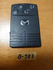 B-783 マツダ 純正 アドバンストキー 4ボタン プレマシー CRER CR3W MPV LY3P スマートカードキー 両側スライドドア 