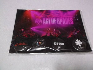 ☆　ACE OF SPADES　【　直筆(プリント)サイン入り缶バッジ4種セット　♪未開封新品　】　24カラッツ