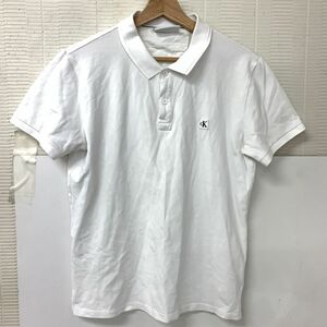 Calvin Klein Jeans L カルバンクライン ジーンズ スリムフィット ポロシャツ 半袖 ホワイト