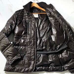 極美品/ライナー付き●MONCLER モンクレール【最高級 DUBBO デュッボ リブ切替】ダウンジャケット ブルゾン ワッフル ダークブラウン 秋冬