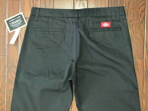 新品 ディッキーズ Ｄｉｃｋｉｅｓ Ｇｉｒｌ ワーク パンツ 黒 ブラック １１ チノパン ジッパーフライ