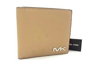 1円 ■新品■未使用■ MICHAEL KORS マイケルコース レザー 二つ折り 財布 ウォレット 札入れ カード入れ レディース ブラウン系 BI8789