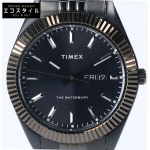 美品 TIMEX タイメックス TW2V17700 Waterbury Legacy ウォーターベリー レガシー デイデイト クオーツ 腕時計 ブラック