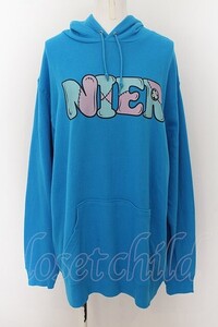 NieR Clothing / プリントプルパーカー 2XL ブルー O-24-07-08-1038-PU-TO-KB-ZI