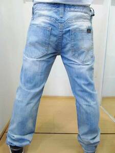 AA6)RIVET DE CRU JEANSダメージ加工デニムパンツ121-518M4/32インチ/USサイズ