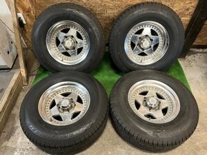 RAGUNA ZZYZX 16インチ 8.5J -3 PCD139.7 6H 265/70R16 DUNLOP GRANDTREK PT3 深リム バリ山 夏タイヤ タイヤホイール 4本セット K