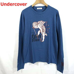 【良品】アンダーカバー　fallen manロングＴシャツ　UNDERCOVER　サイズ３（Ｌ）　青