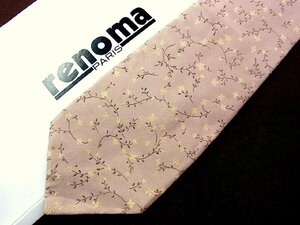 ♪26302D♪状態並品【刺繍 草花 植物 柄】レノマ【renoma】ネクタイ