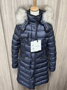 未使用・本物保証☆MONCLER HERMIFUR エルミファー フォックスファー ダウンジャケット TG3 ネイビー色 紺色