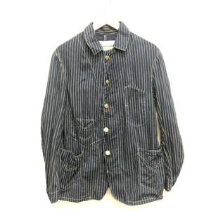 【WORKERS】ワーカーズ★カバーオール インディゴ ストライプ アメカジ ジャケット K&TH LOT 200-42 チェンジボタン 06