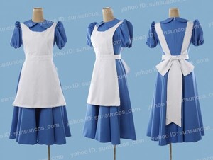 cos7249工場直販 高品質 豪華修正版 ハロウィーン 不思議の国のアリス風 メイド服 02 コスプレ衣装