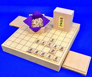 将棋セット　ヒバ1寸5分卓上将棋盤セット(将棋駒黄楊上彫駒)【囲碁将棋専門店の将碁屋】