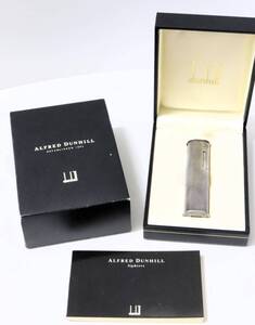 dunhill ダンヒル ローラー スリム シルバーカラー ガスライター 喫煙具 コレクション ジャンク ケース箱付◎6648-1