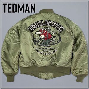 【1円】TEDMAN テッドマン MA1 フライトジャケット デビル カーキ 40 ミリタリー 