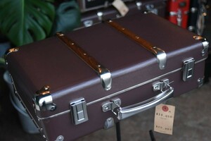 5640 40cm M ダークブラウン「KAZETO社」トランクケース 90年の歴史 チェコの鞄　新品　ビンテージ カバン アンティーク 旅行 スーツケース