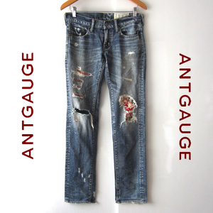 美品　ANTGAUGE／アントゲージ★　ダメージリペア　デニム