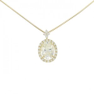 【リメイク】K18YG ダイヤモンド ネックレス 1.817CT M I1 オーバルカット