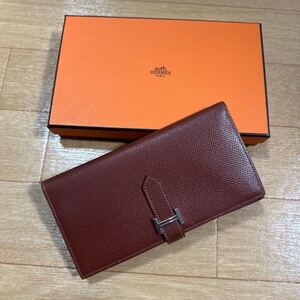 極美品　エルメス　HERMES べアン　長財布