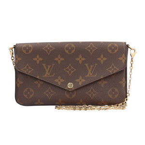 ルイヴィトン ポシェットフェリシー ショルダーバッグ モノグラムキャンバス M61276 ブラウン レディース LOUIS VUITTON 中古 美品