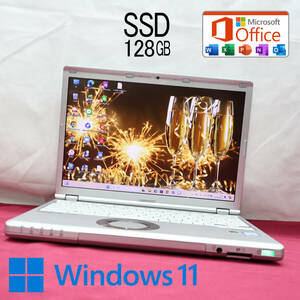 ★美品 高性能6世代i3！SSD128GB★CF-SZ5 Core i3-6100U Webカメラ Win11 MS Office 中古品 ノートPC★P72474