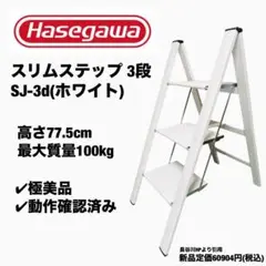 長谷川工業(Hasegawa) スリムステップ 3段 ホワイト SJ-3d