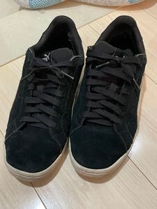 スニーカー　シューズ　プーマ　PUMA　本革　スエード　27.5cm EUR42.5 UK8.5 古着　黒系