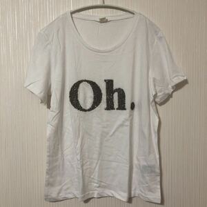O 未使用 H&M エイチアンドエム S Tシャツ トップス 半袖 キラキラ　ファッション　衣類　服