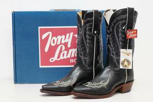 未使用デッドストック★トニーラマ/Tony Lama ウエスタンブーツ ブラック US 6 1/2(23.5cm相当)　USA 山羊革