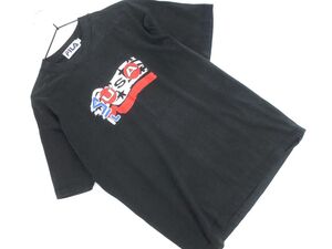 ネコポスOK FILA フィラ プリント Tシャツ sizeM/黒 ■◆ ☆ eed1 メンズ