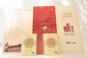 【新品・未開封】 東京駅開業 100周年記念 Suica 2枚 TOKYO STATION 100YEARS 1914-2014 12.20 専用台紙付