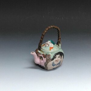 ◆◇時代物 萬古焼 希少なアイテム 面急須 完品 上手作品です 箱なし◇◆煎茶道具 台湾茶 中国茶 古美術 骨董 工藝作家 古陶磁 dy13403-e