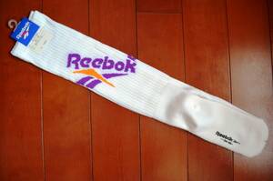 【iru-V24-G】超美品! 未使用 80年代 昭和レトロ 廃盤品 Reebok リーボック バスケ ハイソックス 24-26 当時物