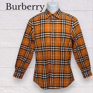 バーバリー BURBERRY 長袖シャツ チェック 8039133 オレンジ コットン XS