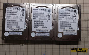 [中古]NEC N8150-331 TOSHIBA MK3001GRRB 300GB SAS ×3個set MegaRAIDでerase済