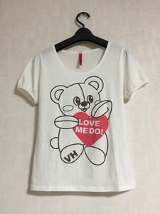 ★バレンタインハイ★半袖Tシャツ くま★白★Mサイズ★ＶａｌｅｎＴｉｎｅ’Ｓ Ｈｉｇｈ